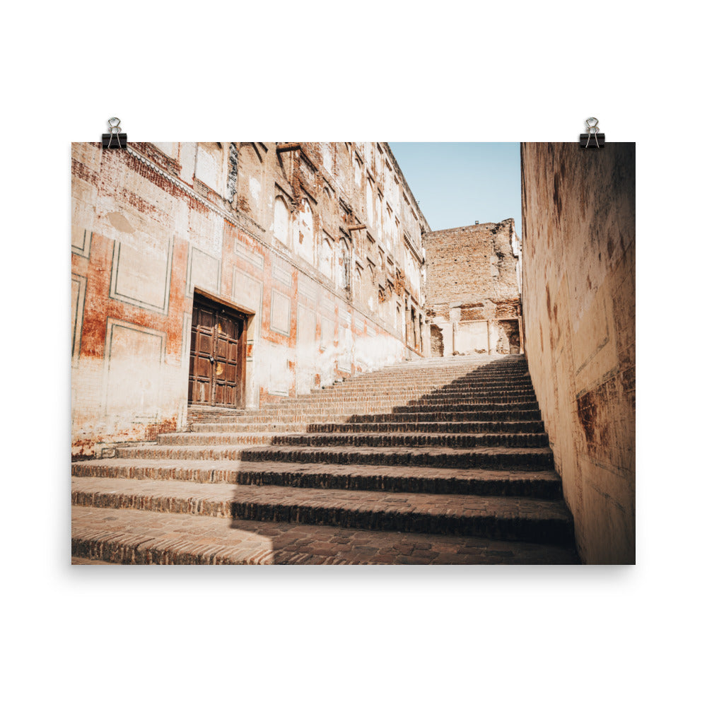 "Shahi Qila Elephant Stairs" Poster