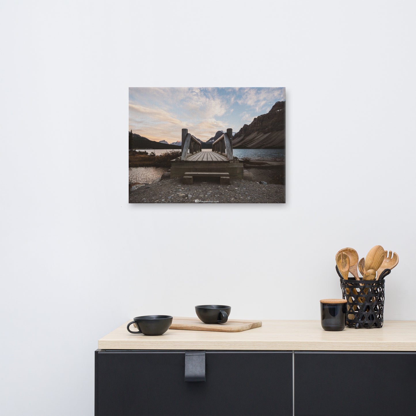'Bow Lake Dock' Canvas