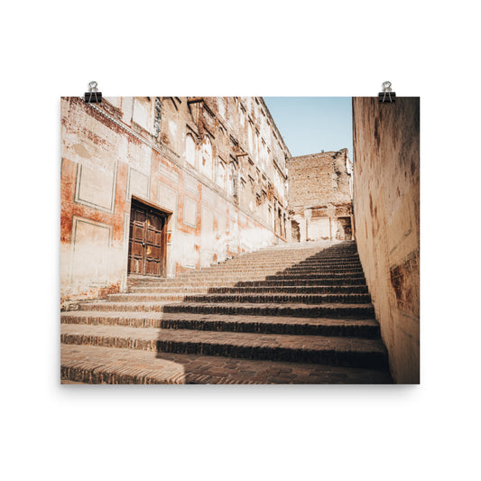 "Shahi Qila Elephant Stairs" Poster